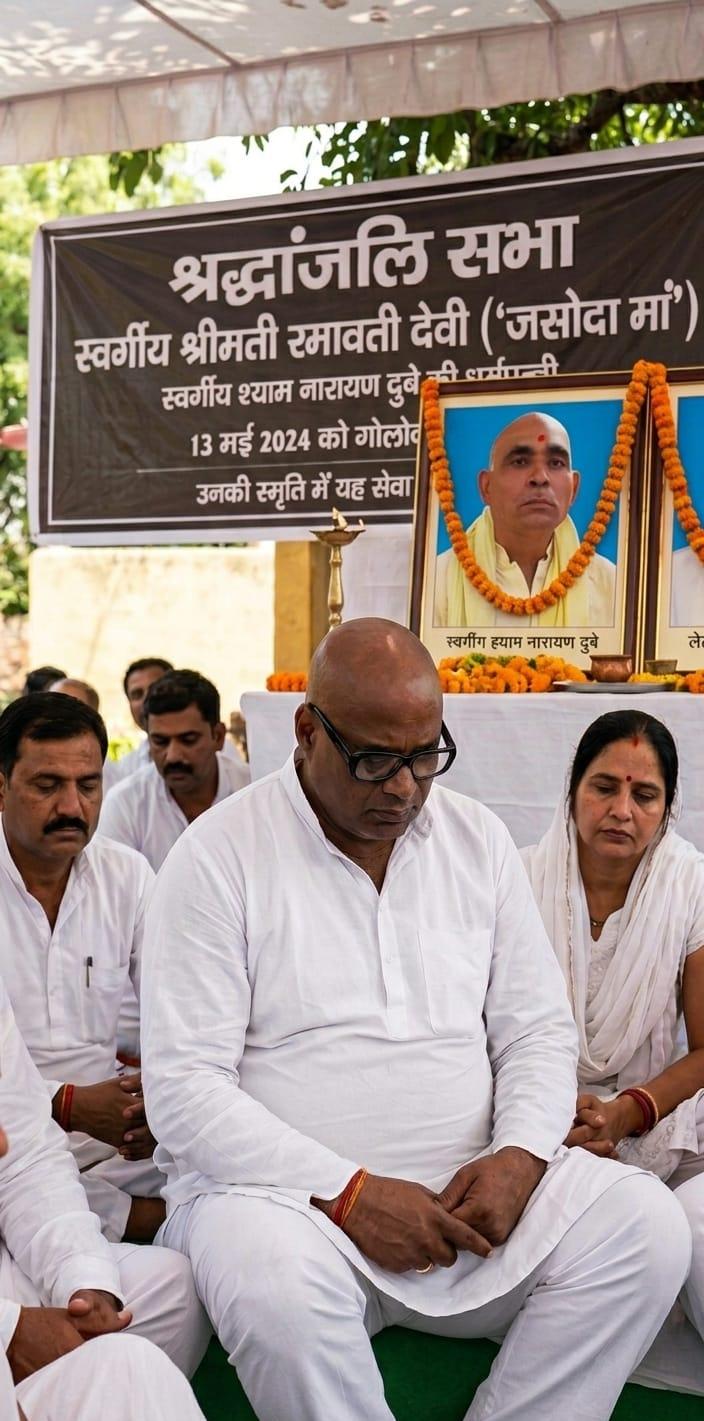 समुद्र शास्त्री के द्वारा शोक सभा बनी महा-संकल्प का केंद्र: यशोदा मां तुल्य चाची की स्मृति में छत्तीसगढ़ को हरा-भरा बनाने उमड़ा जनसैलाब